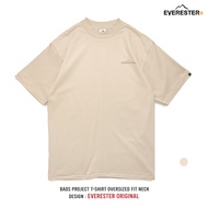 EVERESTER เสื้อยืด คอฟิต Heavy Cotton Original เสื้อผู้ชาย Oversize สีดำ ขาว ONF