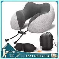 U Shaped Memory Foam Neck Pillows Travel Office Ergonomics Pillows Rebound Cervical Bedding