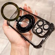 Shockproof Anti-Drop Phone Case For IPhone 17 15 Pro Max With Stand Support, Luxury Transparent Coat