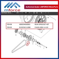 KEEWAY CAFE RACER 152 FRONT REAR SPROCKET & SPROCKET CHAIN ORIGINAL KEEWAY