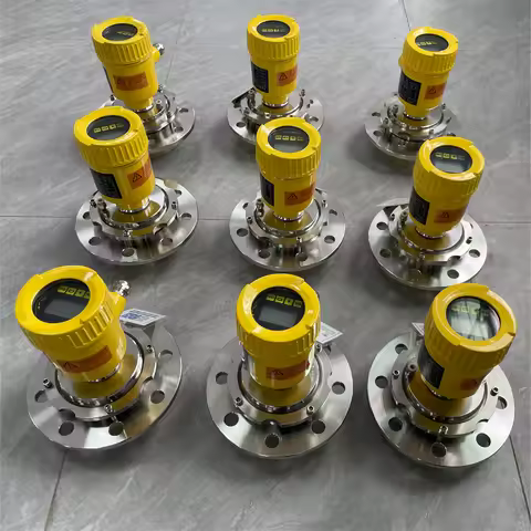 80GHz Radar Level Transmitter Flange DN80 DN100 Non Contact Radar Level Sensor Liquid Solid Powder S