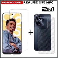 TPACKAGE 2 INC 1 Tempered Glass REALME C55 NFC Protection Clear Glass - REALME C55 NFC, CLEAR