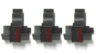 (3 Pack) COMPUMATIC Compatible/Replacement Calculator Ink Roller, Black/Red IR-40T, for Casio HR-300