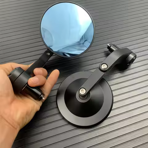 Universal Motorcycle Bar End Mirrors Cafe Racer Motorcycle Rear View Mirror For Yamaha SXR700 SXR900