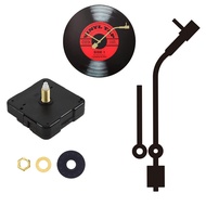 (EJVF) DIY Retro Mute Movement Record Wall Clock Movement Acrylic Quartz Clock Movement Flower Needl