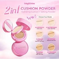 GLAD*2GLOW 2in1 Perfect Pair Cushion Powder Foundation - High Coverage, Long Lasting