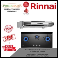 Rinnai RH-90ER Slimline Hood + Rinnai RB-3CGN 3 Burner Built-in Hob *BUNDLE DEAL - FREE DELIVERY