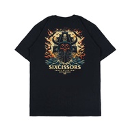 Metal t-shirt Satanic Distro t-shirt Men Women Black SIXCISSORS 666 SAILOR