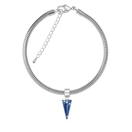Bermuda Blue Spike Charm Bracelet Embellished with Premium Grade Austrian Crystal