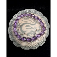 Brazilian Amethyst Quartz Cutting Crystal Bracelet 10x8mm4A F779