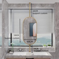 Bathroom mirror Hanging Mirror Up and Down Rod Hanging Rod Mirror Window Bedroom Aluminum Alloy Fram