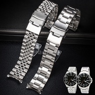 22mm Stainless Steel Strap For Casio MDV107-1A MDV106-1A Diving Metal Watch Band for Men Business Wr