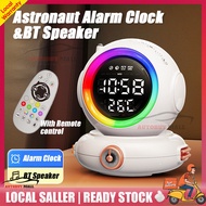 ⏰Wireless Alarm Clock With Bluetooth Speaker FM Radio Digital Table Clock 7 Color 8 Levels Brightnes