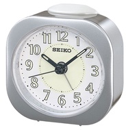 Ready to Ship Seiko Beep Alarm Clock QHE121S QHE121SN Silver Case White Dial Analog Lumibrite Bedside Table