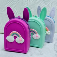 Unicorn Coin Purse Kids Rubber Purse Keychain Purse