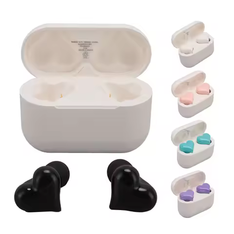 Heart Shaped Wireless Earbuds Wireless Earbuds Headphone Fast Pairing 20 Hours Playtime for Girls Wo