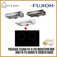 [BUNDLE] FUJIOH FH-5120 Induction Hob 65cm And FR-FS1890R/V Slim Cooker Hood 89cm