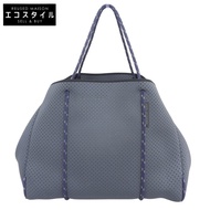 State of Escape ESCAPE TOTE 氯丁橡膠手提袋，帶收納袋，灰色 x 海軍藍，成色極佳（二手）
