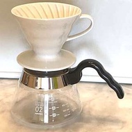 Hario Ceramic Coffee Dripper V60 02 & Server 600ml 4cups杯 陶瓷咖啡濾杯 & 耐熱玻璃咖啡壺