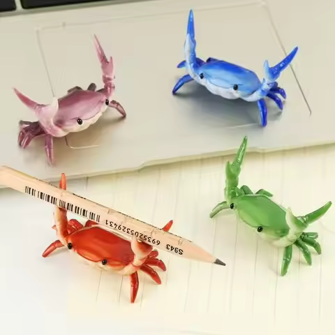 1 pcs Weightlifting Crab Pen Holder Ornament, Pen Holder, Decorative Item Storage Stand for Pens