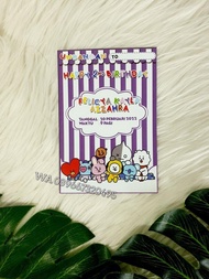 Undangan Ultah Tema Kartun BT21
