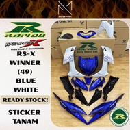 RAPIDO COVERSET HONDA RSX WINNER 2025 BLUE WHITE HONDA RS-X RAPIDO COVERSET FAIRING MOTOR COVERSET