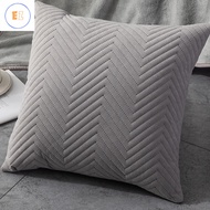 EZ 45CM High Quality Velvet Plush Sofa Pillow Plaid Elegant Soft Throw Decor for Home Living Sofa Pi