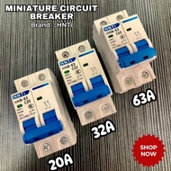 HNTi Miniature Circuit Breaker 2POLE (20AMP, 32AMP, & 63AMP)