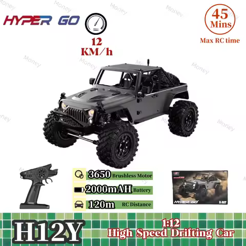 MJX Hyper Go H12Y 1:12 4WD RC Car Aluminum Alloy Shell 12 KM/H 45 mins Endurance Professional RC Cli