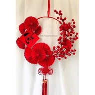 Hanging winter peach ring CNY, deco shop