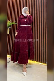 Surizki Midi Dress Rubiah Terbaru Midi Crinkle Uragiri Bahan Premium Busui Friendly