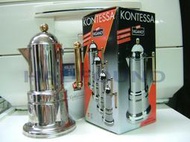 【經典款】 精品 全新 MADE IN ITALY 義大利製 VEV VIGANO KONTESSA 6人份 鍍金柄 不鏽鋼 咖啡 摩卡壺(星巴克無售 )