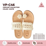 Vpada_sandals_VP-C46 Camilla Crochet Collection รองเท้าแตะชายหาดส้นแบน รองเท้าแตะแฟชั่น