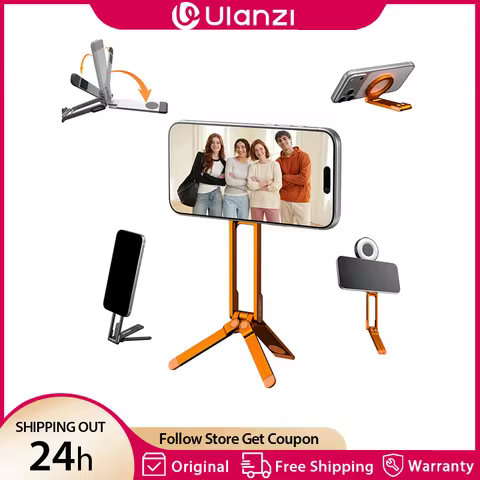 Ulanzi MA30S Carabiner Phone Stand Dual Magnetic Phone Tripod Phone Holder for Iphone 17 16 15 Pro M