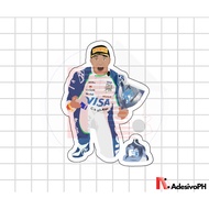 Isack Hadjar's Broken Trophy '25 Vinyl Sticker / MATTE / Waterproof / Scratchproof