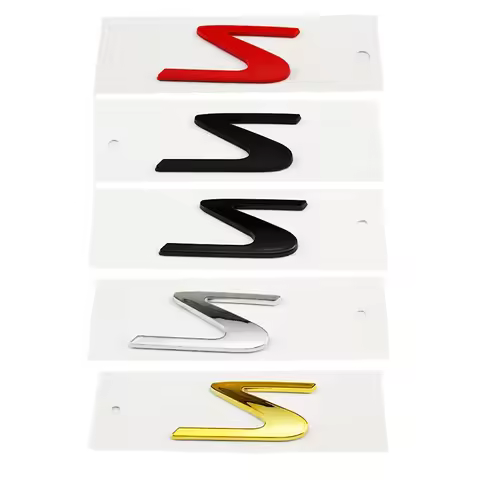 Car ABS S Logo Trunk Body Badge Emblem Decals Sticker FOR Modena Levante Quattroporte Ghibli Grantur
