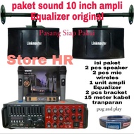 paket sound system karaoke linkmaster 10 inch ampli Equalizer original