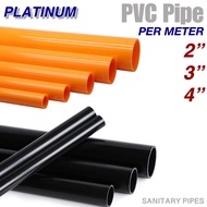 【Ready Stock】♠❈Per Mtr 1m 1.5m | PVC Pipe Orange S600 &amp; Black | 2” 3” 4” | Plumbing Sanitary Pipes |