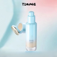 TIMAGE Small Round Tube Makeup Holding Liquid Foundation Concealer Long-Lasting Makeup Transparent F