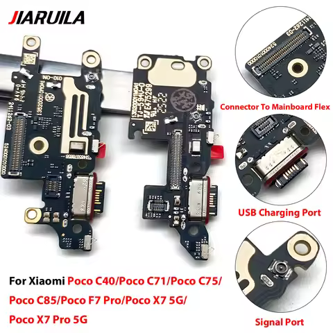 USB Port Charger Dock Plug Connector Charging Micro Board Flex Cable For Xiaomi Poco C40 C61 C71 C75