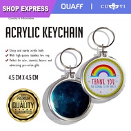 (100 pcs) QUAFF F22 Circle Acrylic Keychain 4.5cm x 4.5cm | SPX