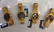 （ 精工聖杯錶 ）全新Vintage Seiko 7T32 Gold-plated 包金Alarm Chronograph ( Each Pc. 每個計)  ( 歡迎先來店睇貨, 滿意才買）