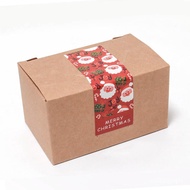 🛒ZZ90Paste/Package Christmas Theme Pattern Packaging Stickers Gift Box Apple Packaging Decoration Sealed Sticker KPII