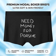 Premium Modal Boxer Briefs For Men Need Money For Porsche Funny Print Ultra Soft Breathable Comforta