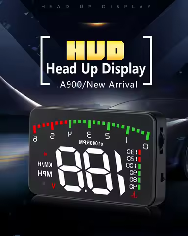 Factory Direct A900 OBD2 GPS Speedometer with 3.5" LED Screen High Water Temp Alarm 1 Year Warranty 