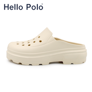 Hello Polo รองเท้าแตะ รองเท้าหัวโต ส้นหนา 5 ซม พื้นนุ่มมาก กันลื่น รองเท้าแตะพื้นหนาผู้หญิง ในร่มและกลางแจ้ง เหมาะกับฤดู MH9020