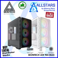 MONTECH AIR 903 MAX (Black/White) ATX Chassis (2x140mm RGB & 1x140mm Fan) (Warranty 1year for Fan an
