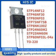 5PCS 80NF03L-04a 46NF30 P8NK100Z P75NF75B P25NM60N P14NF12 24N60M2 P80NF03 TO-220 Field Effect Trans