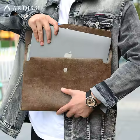 Sleeve Case for ( MacBook Mac Book iPad ) Air M1 M2 Pro 13 3 13.6 14 2 12 9 Inch Cover Bag Leather M