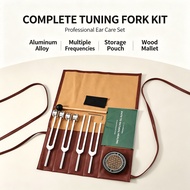 Aluminum Alloy Tuning Fork Set With Storage Bag 128Hz 136.1Hz 256Hz 384Hz For Hearing Test Sound The